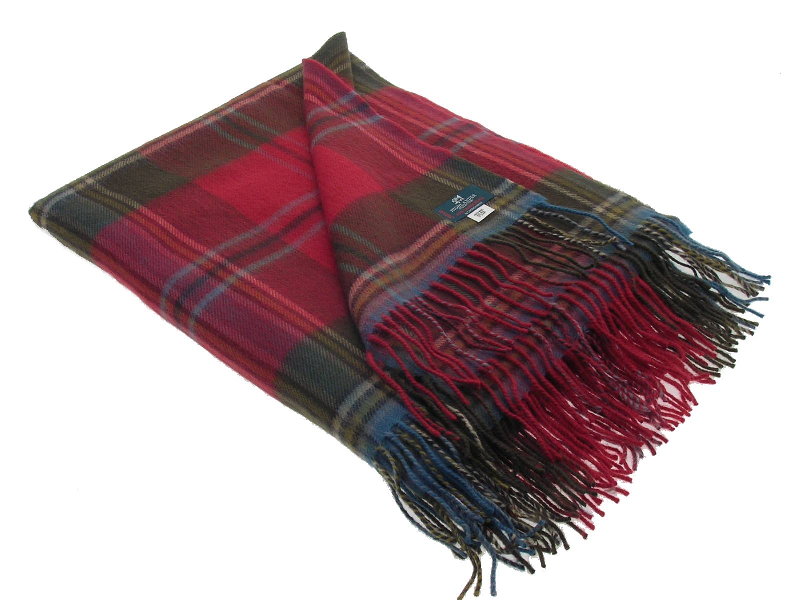 MacLean of Duart Weathered Tartan Lambswool Blanket